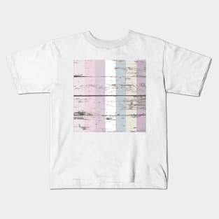 Preppy Spring colors lilac purple pink  pastel stripes Kids T-Shirt